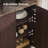 34.4"W Fluted Sideboard with Faux Marble Top & 1.97" Thick Side Panels, 2-Door Buffet Cabinet-1404440747