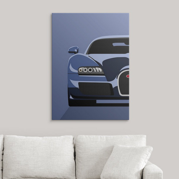 «Bugatti Veyron» par Francy, impression, H 24 po x l 18 po x P 1,25 po, Toile