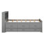 Lit plateforme avec tête de lit avec rangement, USB, lit gigogne et 3 tiroirs-175068401-175068398