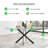 Lenworth Modern Chrome Metal and Glass Dining Table Set with 6 Luxury Faux Leather Dining Chairs-881681693