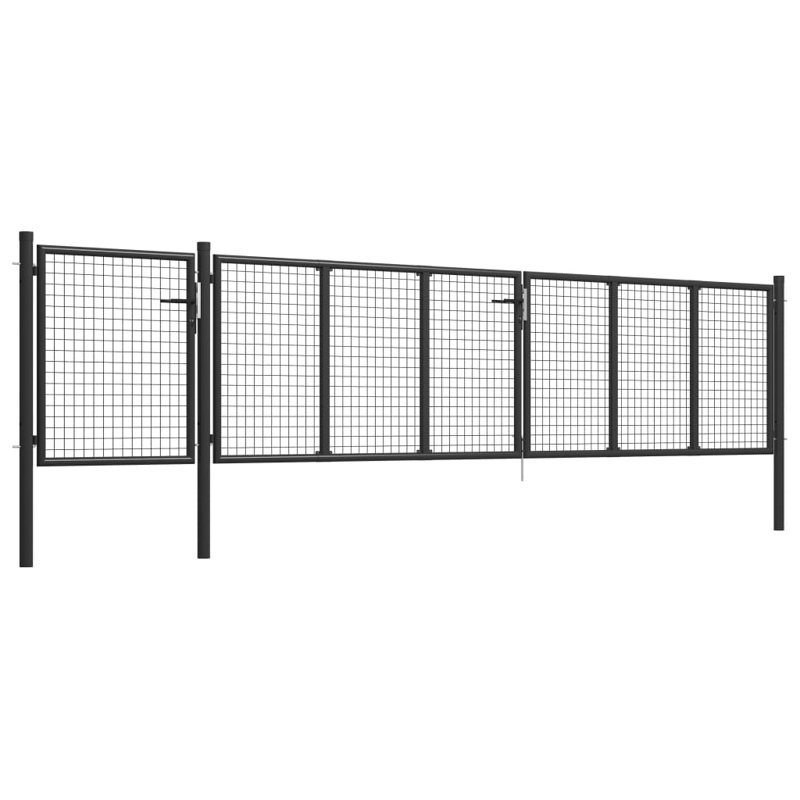 Acherby 125cm H x 500cm W Anthracite Metal Gate