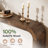 71" Solid Wood Curved Console Table for Entryway or Behind Sofa – Natural Finish-62624873