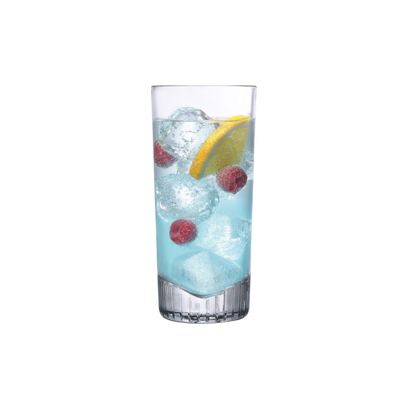 Caldera 15.75 oz. Clear Crystal Highball Glass Set