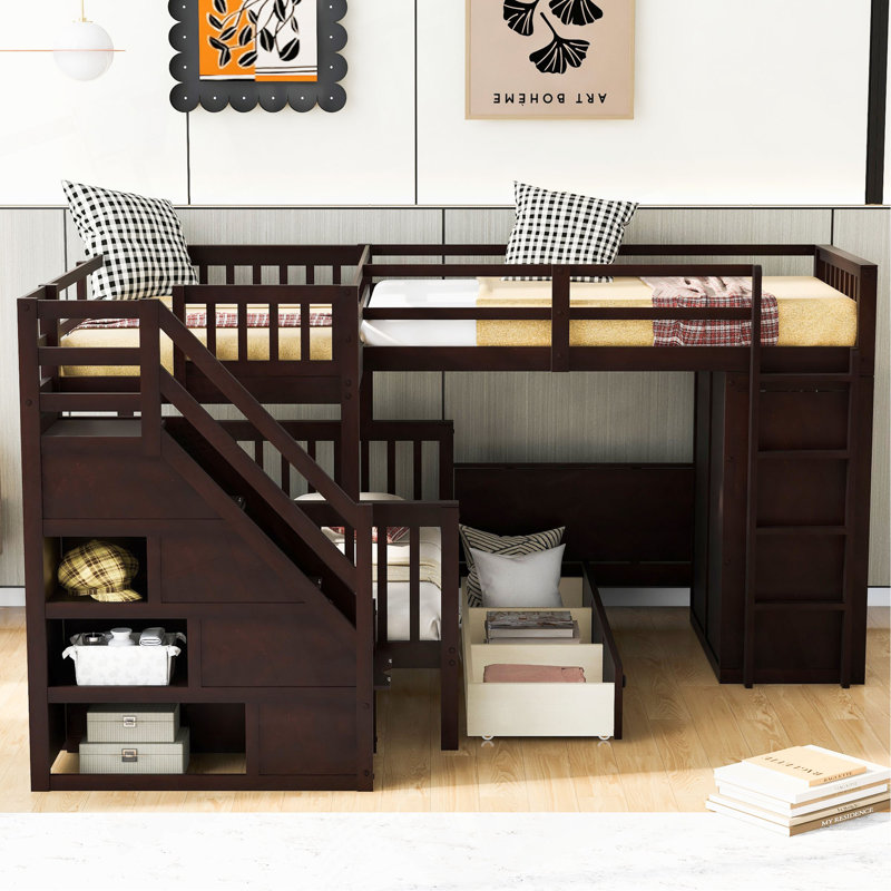 Versatile L-Shaped Bunk Bed With Multiple Functionalities For Growing Families