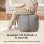 Pouf rembourré gris brume 20 po Krikor-117292582