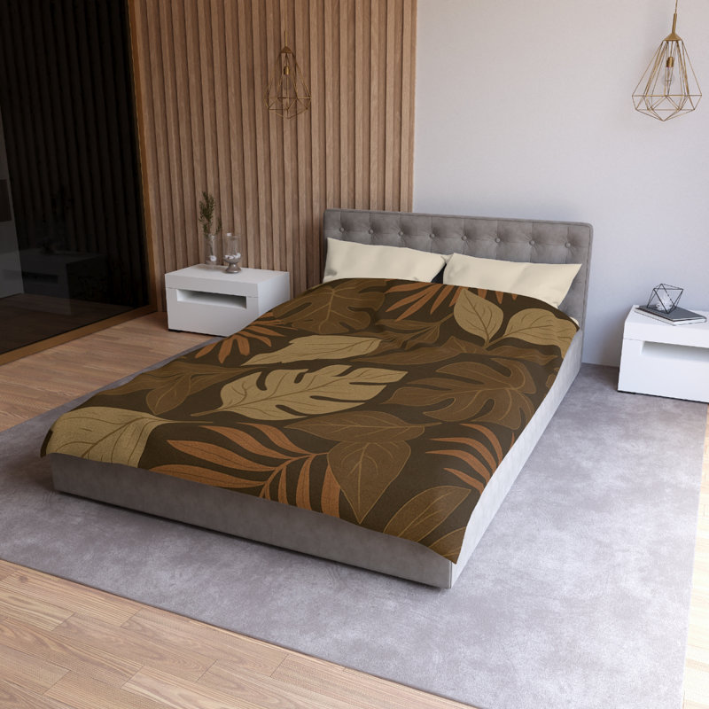 Microfiber Duvet Cover Boho Style, Design 63, Cream, Twin Duvet Cover