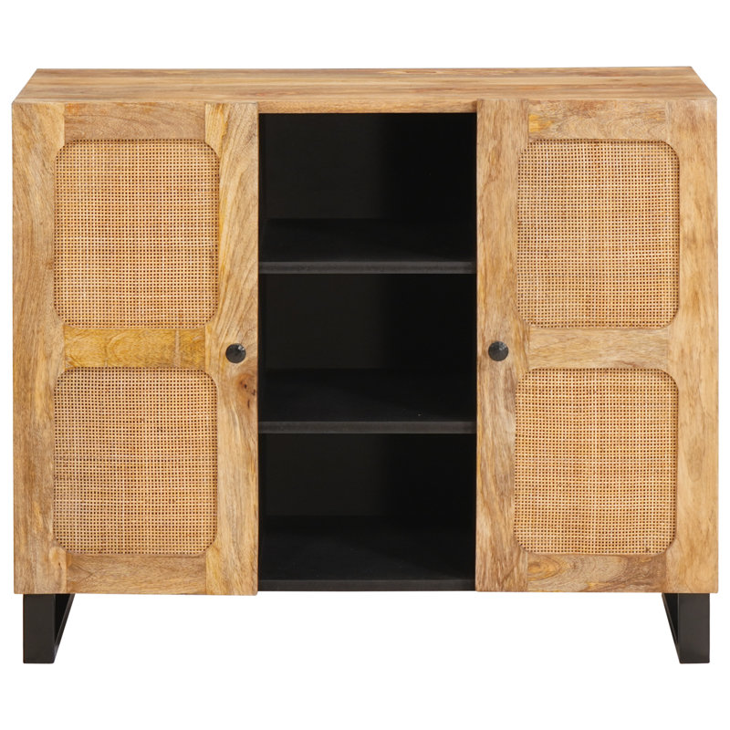 Solid Wood Rectangle Accent Cabinet