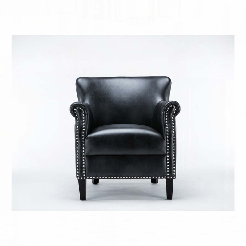 Fauteuil en similicuir, Gris anthracite