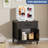 Mini Fridge Stand With Storage, Heavy Duty Mini Fridge Cabinet With Drawer, Solid Wood Beverage Refrigerator Stand Table For Dorm, Office, Bedroom, Load 220lbs-1945758464