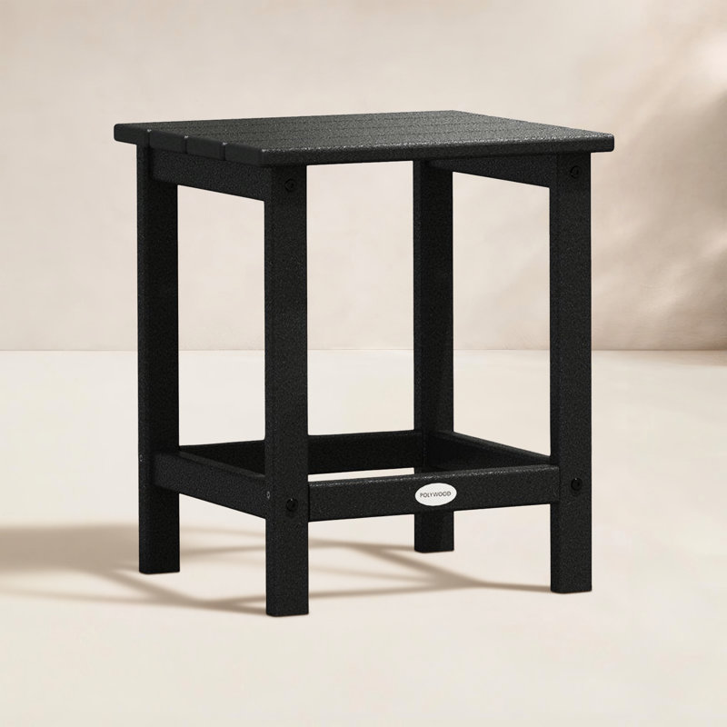 Table d'appoint POLYWOOD Long Island 18 ", Noir