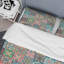 Multicolore carré patchwork - ensemble de housse de couette abstrait - microfibre de polyester-1186488181