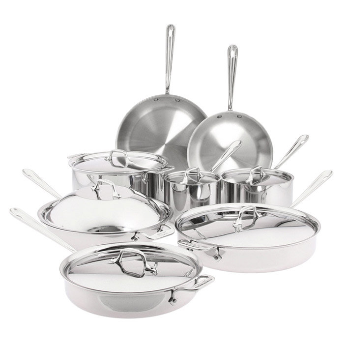 All-Clad Stainless Steel 14-Piece Cookware Set