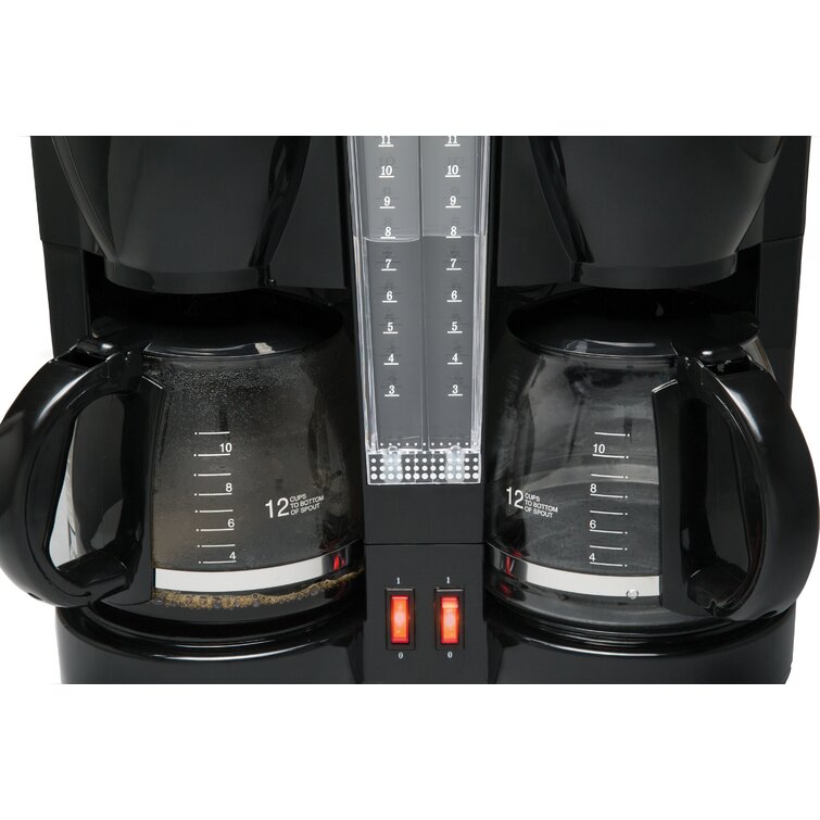  CucinaPro Double Coffee Carafe- Glass 12-Cup Coffee Pot for The  Fill Lines and Comfortable Grip- Specially Designed for The Double Coffee  maker: Home & Kitchen