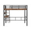 Lit mezzanine en métal avec bureau intégré