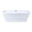 Baignoire piédestal rectangulaire ovale en acrylique 71 pouces avec drain Kingston Eden Aqua Brass Kingston (sans perçage de robinet)