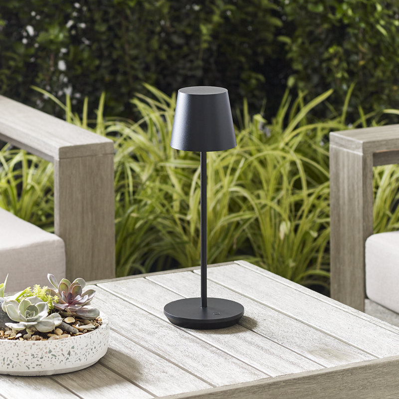 Nevis Accent Rechargeable Table Lamp, Black