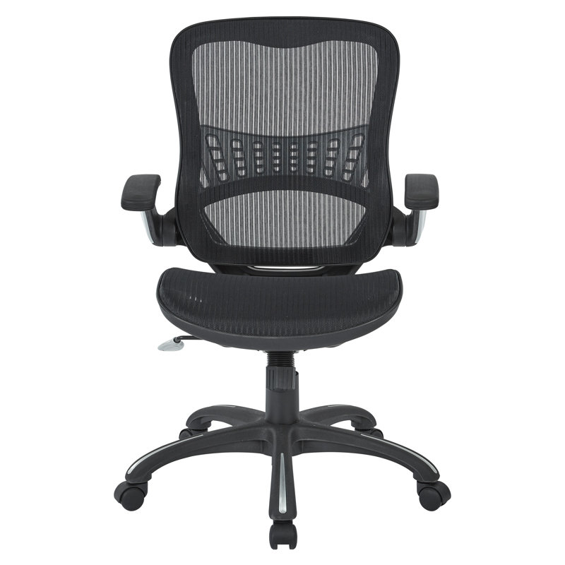 Black Mesh Executive Swivel Office Chair with Lumbar Support