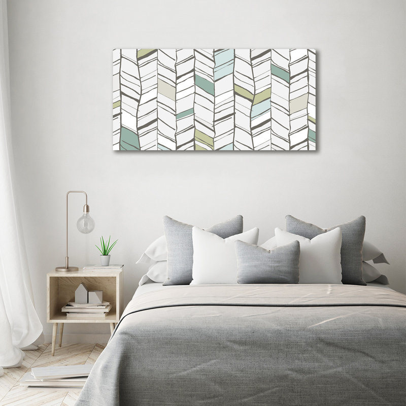 Herringbone Pattern - Wrapped Canvas Print