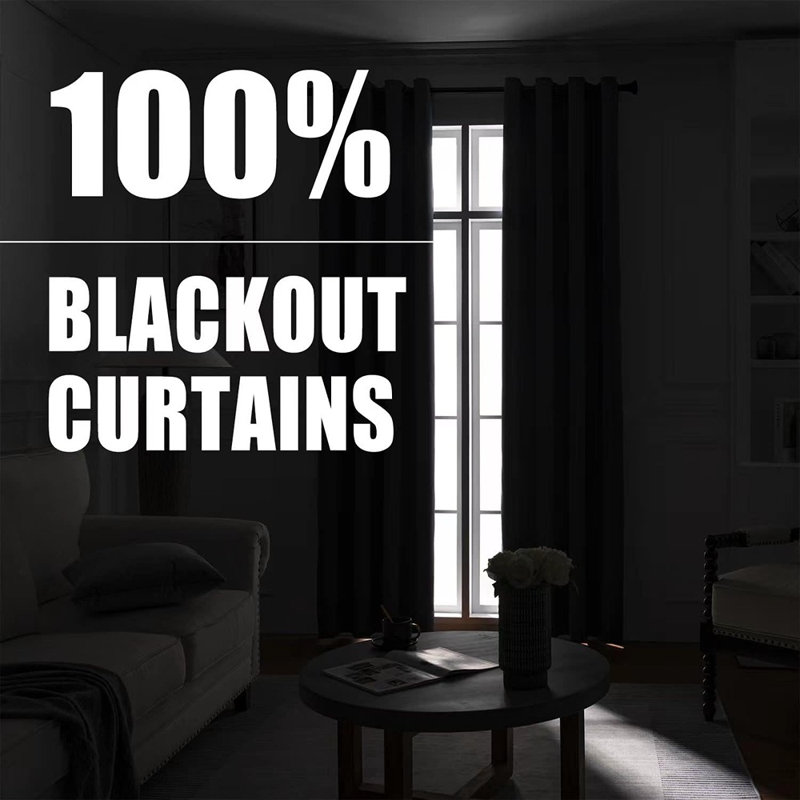 Grey Blackout Room Divider Curtains, 84-Inch Thermal Insulated Grommet Drapes, Noise-Reducing Room-Darkening 2 Panels For Bedroom & Living Room