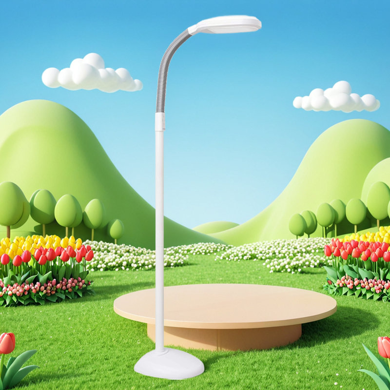 Full Spectrum LED Floor Lamp With Adjustable Brightness & Color Temperature - Flexible Gooseneck Design Reduces Eye Strain For Reading, Artists And Crafts
