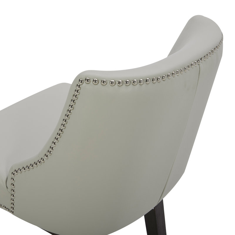 Arvelle Swivel Counter & Bar Stool, Light Grey Pebbled Faux Leather, Counter Stool (26" Seat Height)