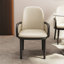 Chaise avec accoudoirs à dossier uni beige (ensemble de 2)