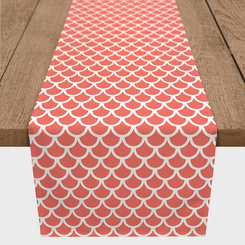 Chemin de table Chelene, 72 po x 16 po, Pétoncle, Rose