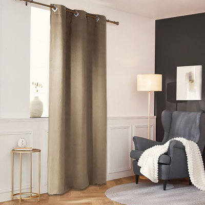 Panneau de rideau simple obscurcissant avec œillets Suedine