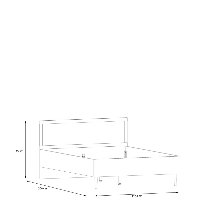 Ameelya Bed, 147.40cm W x 206cm L