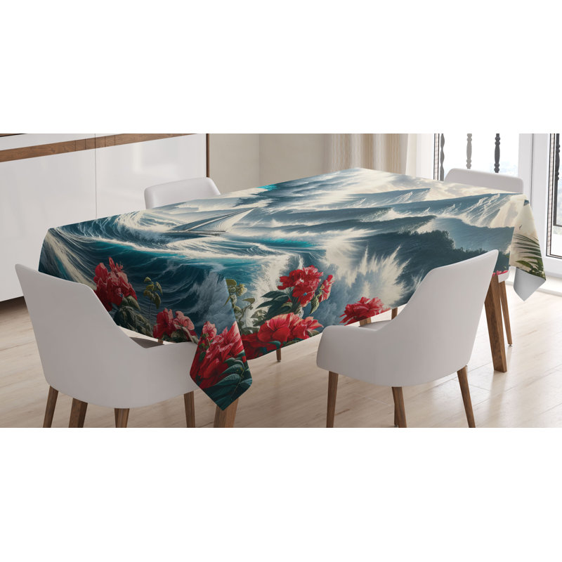 Dumfries Rectangle No Pattern Microfiber Tablecloth, 84" Rectangle