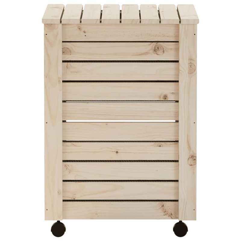 Solid Wood Laundry Cart