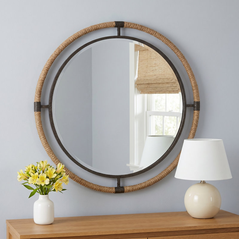 Samara Metal Round Wall Mirror