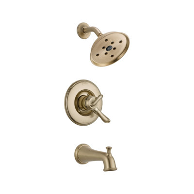 Linden Tub and Shower Faucet Trim with Lever Handles and Monitor