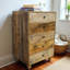 Commode rustique à 5 tiroirs fabriquée à la main