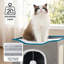Lits pour chats pour chat - Grande grotte pour chat avec cage à griffes, cache-chat pliable, 16,5 po x 16,5 po x 13 po, noir