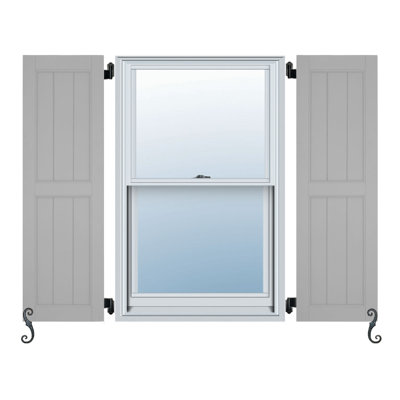 Atlantic Architectural Framed Board-N-Batten, Board and Batten Shutters Pair