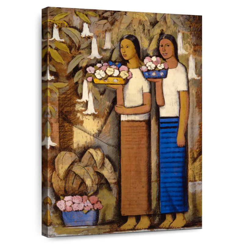 Leisha Flower Vendors, 12" H x 8" W