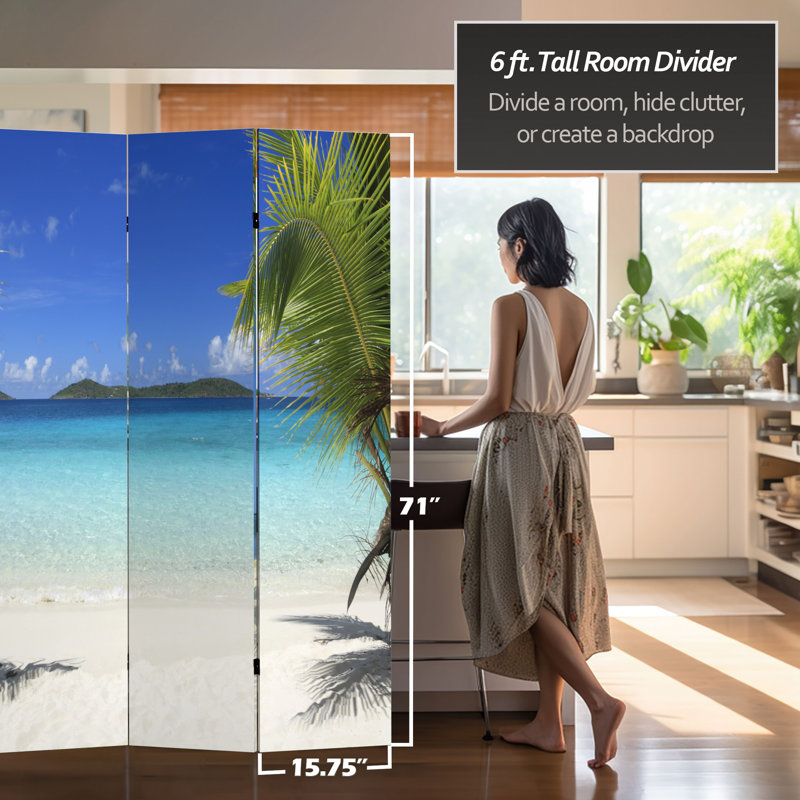 Cloison en toile Kight Beach, H 71 po x l 64 po
