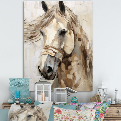 Portrait de cheval sophistiqué II - reproduction sur toile