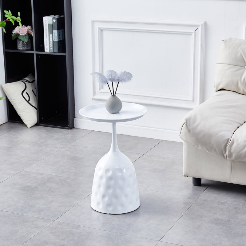 Wine Cup Metal Side Table, Small Sofa Table, Round Nightstand