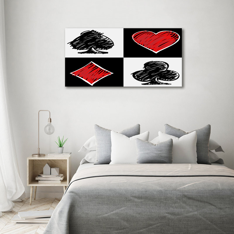 Card Colours - Wrapped Canvas Print, 70cm H X 140cm W