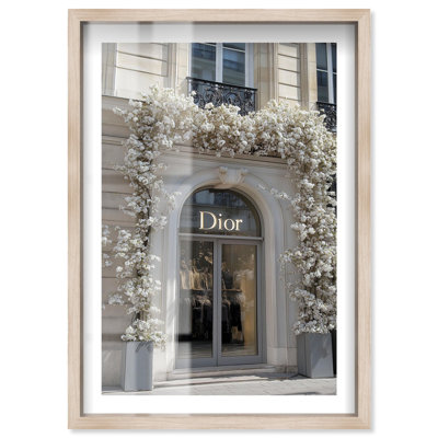 Décoration murale Haute Garland Shadowbox Print Glam par Notoriart, cadre blond, 37 x 55