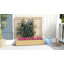 Jardinière en rotin avec treillis, lit de jardin surélevé, brun sable-1113323649