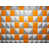 Orange / damier argenté sélectionné