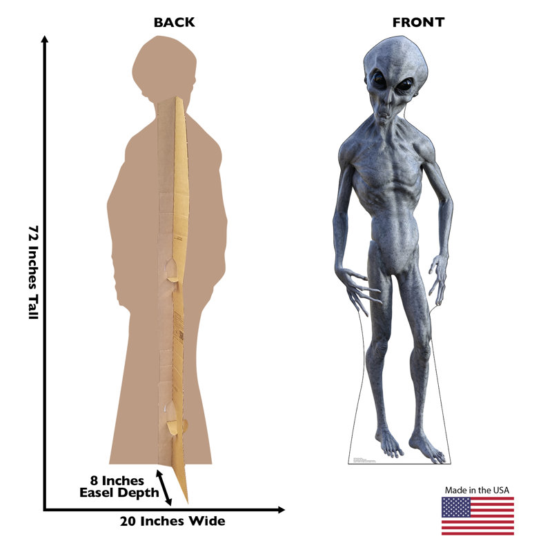 Black Eyed Alien Cardboard Cutout