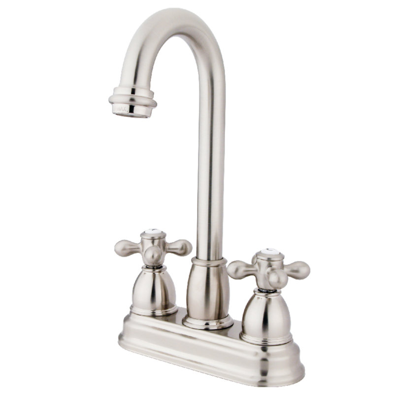 Kingston Brass Restoration Two-Handle 2-Hole Deck Mount Bar Faucet, Oil Rubbed Bronze