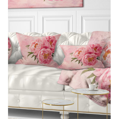 Coussin lombaire floral dans un vase