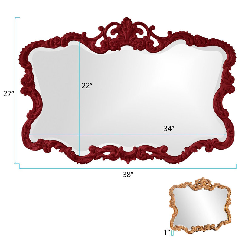 Talida Arch Mirror, Burgundy