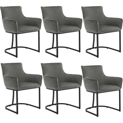 46.5 cm H Velvet Cantilever Chair