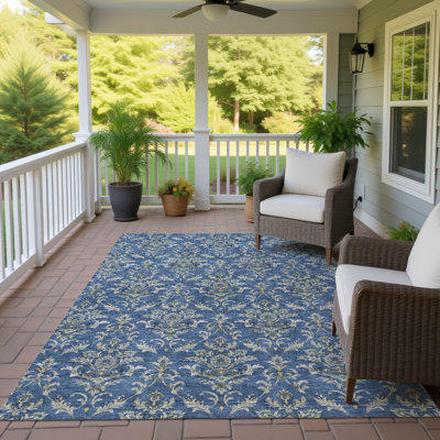 Tapis damassé intérieur / extérieur lavable à la machine ACN2325
